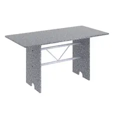 Mesa para Cozinha 140x75cm Tampo Granito  Martelado Pérola/Ocre