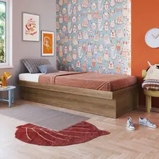 Cama Solteiro Juvenil Box Baú 80 Bogotá Mel