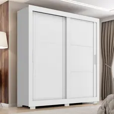 Guarda Roupa Casal Titanium 2 Portas de Correr 4 Gavetas Branco Absoluto