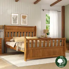 Cama Nathalia 1,60 madeira maciça Queen