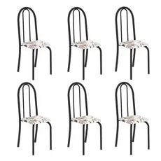 Kit 6 Cadeiras Tubular 96x36x41 Cm Iris B