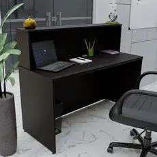 Balcão Atendimento Recepção Consultório 120x60cm Preto