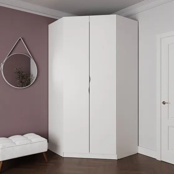 Guarda Roupa de Canto Closet Modular com 6 Prateleiras Hera CabeCasa MadeiraOriginals Algodão
