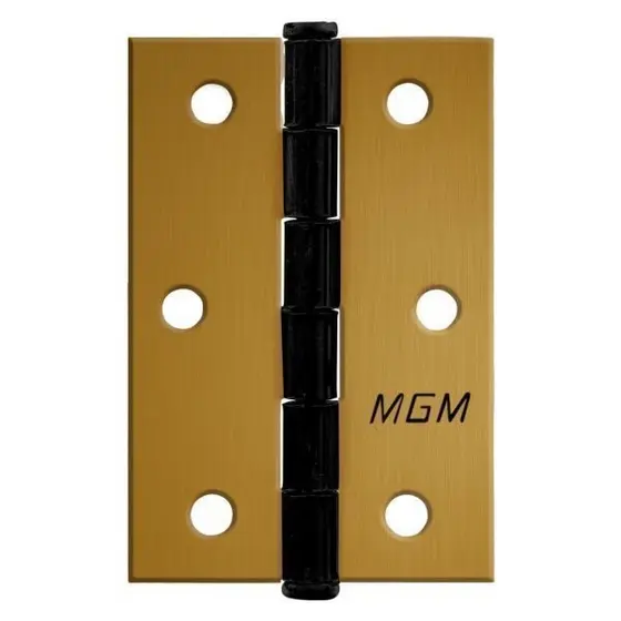 Dobradiça Mgm 3 Unidades 3 Polegadas com Parafusos Bronze Latonado