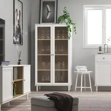 Estante Para Livros Ditália 2 Portas Vidro E-957