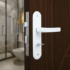 Fechadura Interna Espelho Aço Branca 40mm Stilo