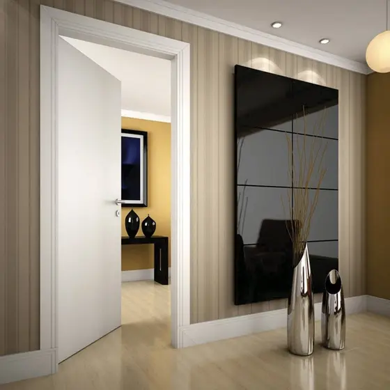 Kit Porta de Madeira para Drywall 210x60cm Lisa Primer Direita Moldufana Direita