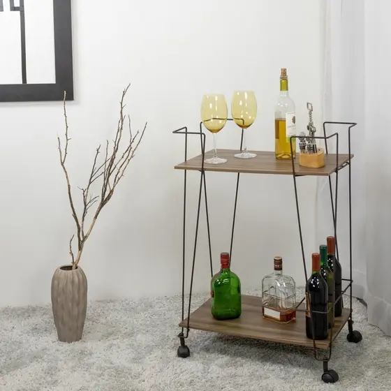 Carrinho de Bebidas Decorativo Retangular