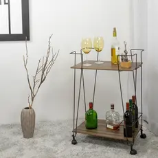 Carrinho de Bebidas Decorativo Retangular