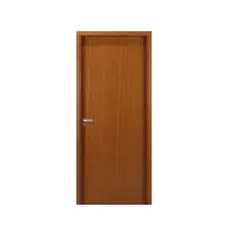 Kit Porta de Madeira Lisa 215x74cm com Batente de Mdf Ultra 10cm Melamínica Mgm Abertura Direita Mogno