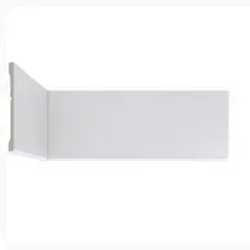 Kit 22,5M Linear Rodapé de Poliestireno Liso 7cmX2,25m Branco