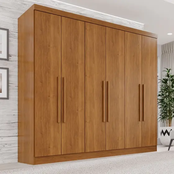 Guarda-Roupa Casal 6 Portas 2 Gavetas França Cinamomo Cinamomo