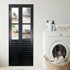 Porta Camarão Palheta com Vidro Linha 25 210x80  Abertura Esquerda Esquerda