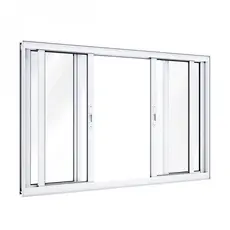 2/4 Janela de Alumínio de Correr 120x150cm 4 Folhas Lucasa Alumínio Branco