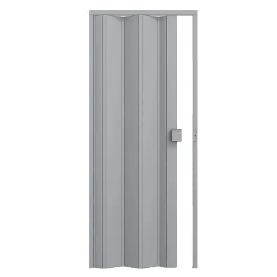 Porta Sanfonada de Pvc 210x72cm Permatti Cinza Liso