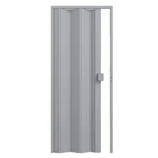 Porta Sanfonada de Pvc 210x72cm Permatti Cinza Liso