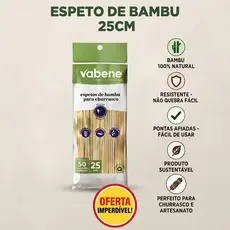 Espeto De Bambu 25cm Espetinho Churrasco Artesanato Palito Churrasquinho