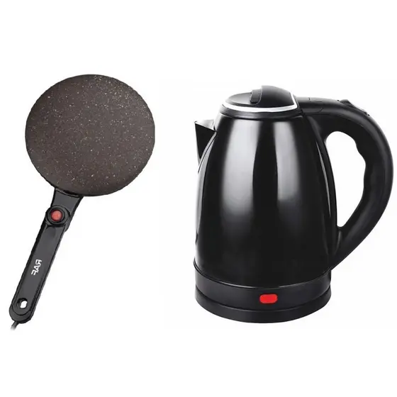 Kit Panquequeira +Jarra Elétrica Premium Preto Perolado 220V