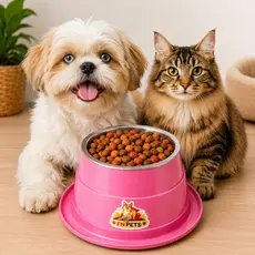 comedouro  bebedouro cachorro e gato com vasilha de inox e proteção anti formigas pote de raçao pet