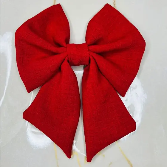 laço grande moda feminina adulto /laço de cabelo bico de pato diversas cores vermelho