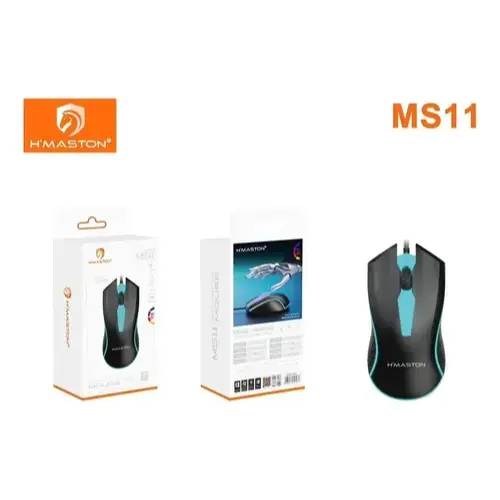 Mouse Com Fio Usb Hmaston Ms11 Conforto E Precisão