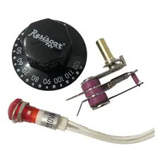 Kit Termostato 120°c + Botão+ Lampada Estufa Salgado 127v