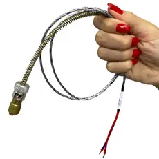 Termopar Tipo J Completo Com Adaptador 8 Mm Cabo Malha 3 Mt