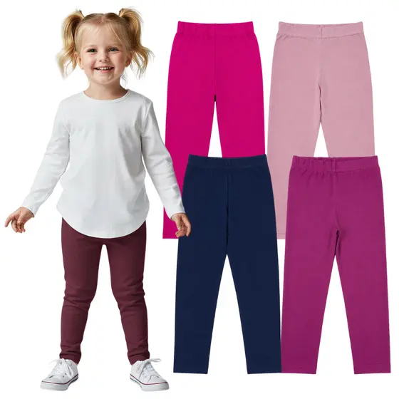 Kit 3 ou 5 Calça Legging Juvenil Infantil Menina Lisas Sortidas Feminina Meia Estação Coloridas