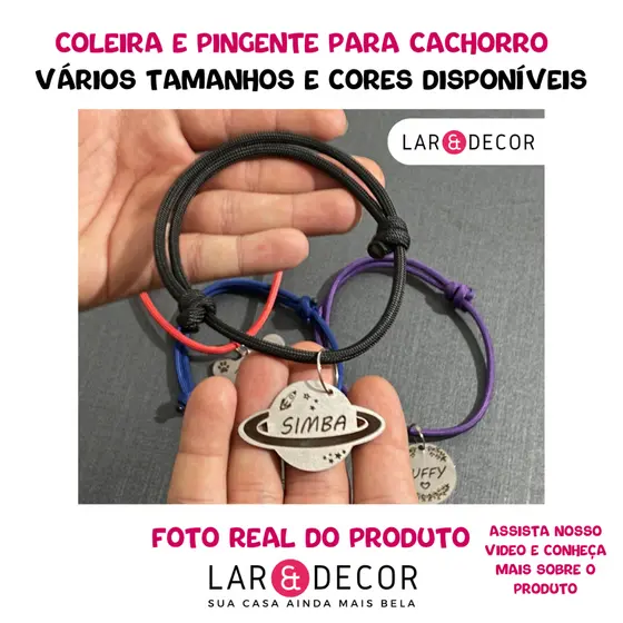Coleira para Cachorro Acessório para Roupinha de cachorro Pug Shitzu Golden