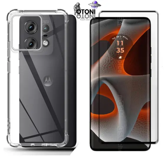 Capa Case Compatível Moto Edge 50 Pro + Película cerâmica 3D - Tech Otoni