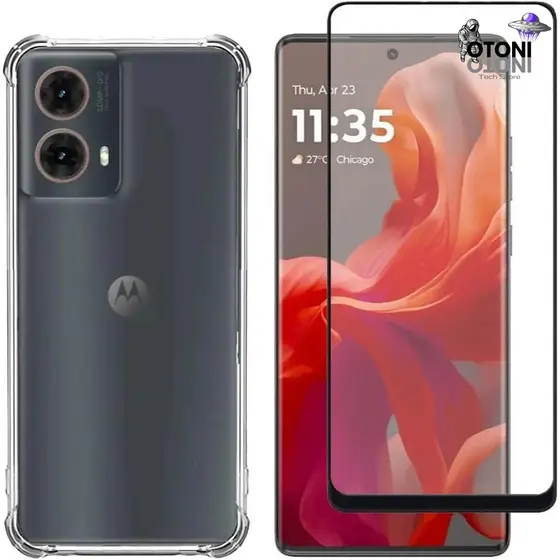 Capa Capinha Case Motorola Moto G85 Película De Vidro 3D - Tech Otoni