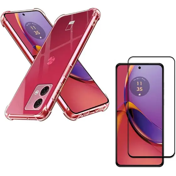 Capa Case Capinha Anti Impacto + Película 9D Cerâmica Compatível Com Moto G84 5G - Tech Otoni