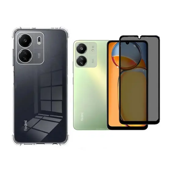 Capa Capinha tpu, Película Privacidade Para Redmi 13c Tech Otoni