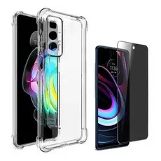 Capa Capinha + Pelicula Privacidade P/ Moto Edge 20 Pro Tech Otoni