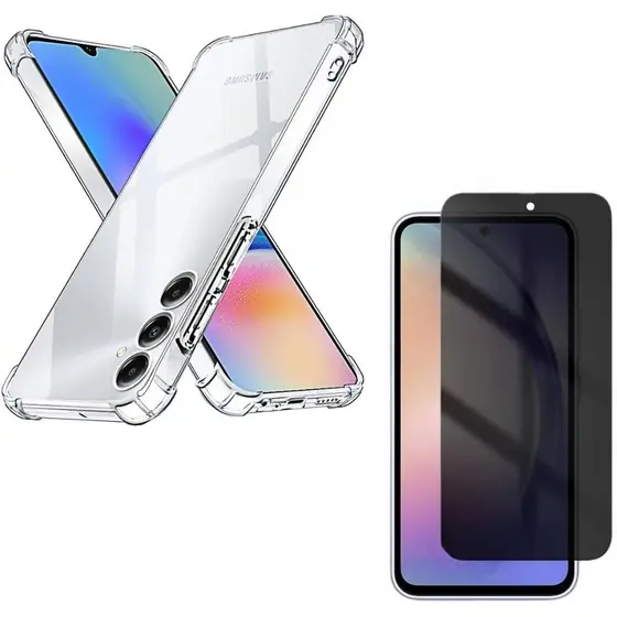 Capa Capinha case Anti Impacto + Película Privacidade Compatível Com Samsung Galaxy A15 - Tech Otoni