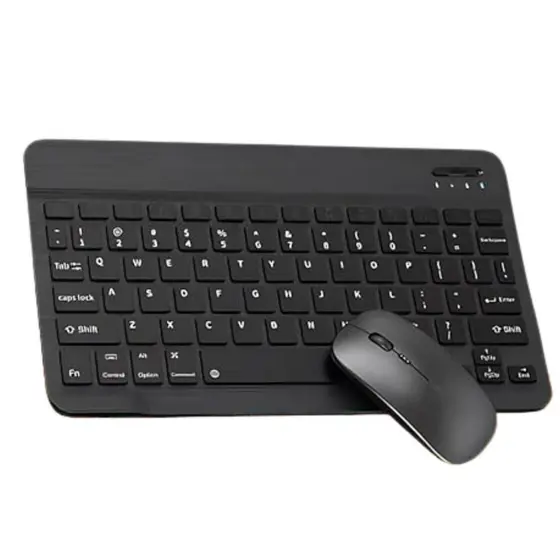 teclado e mouse Bluetooth, portátil, recarregável, sem fio wireless para tablet, celular, computador