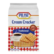 Kit 6 Pacotes de Biscoitos Cream Cracker Tradicional Pilar 350g Cada