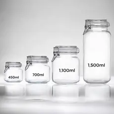 Pote De Vidro Premium Hermético Com Trava De Inox Para Conserva De Alimentos Kit ou Avulso