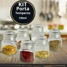 Porta Tempero, Lembrancinha ou Vela Aromatizante De Vidro Potinho Hermético 120ml 3, 6, 9 ou 12 Unidades
