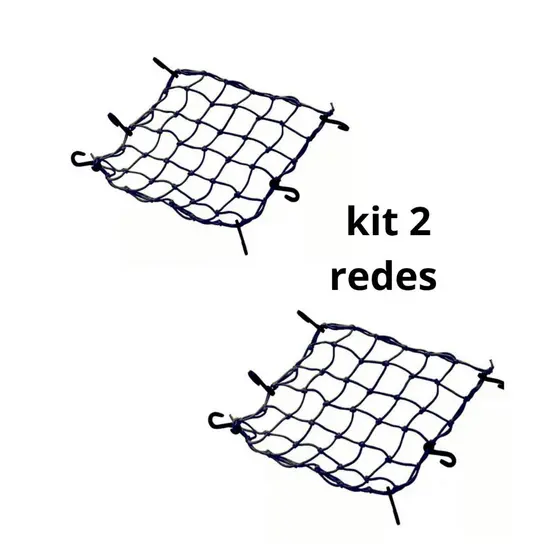 Rede Elastica Aranha 35x35 Moto Bagageiro Capacete preto