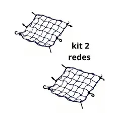 Rede Elastica Aranha  35x35 Moto Bagageiro Capacete  preto