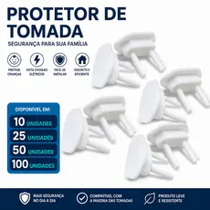 Protetores de tomada C/ 10 25 50 100 unidades