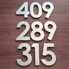 Numero E Letra Residencial ACM Preto Ou Prata Aco Escovado 15cm Envie No Chat