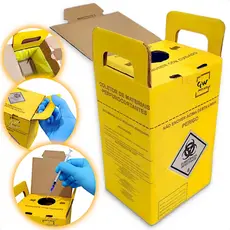 Caixa Coletora Para Material Perfurocortante 3L 3 Litro 3LT Coletor Amarela Descarbox Descarpack Cx