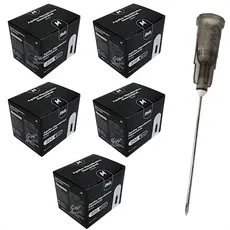 Kit 500un Agulha Hipodermica 25x0.70 25x0,70 22G Descartavel Luer Preto Cinza 25x0.70mm 25x0,70mm