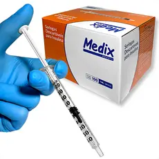 Seringas Para Insulina 1ml Caixa 100un Sem Agulha Descartavel Luer Slip Estéril Anvisa Inmetro