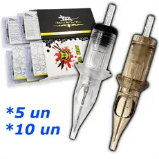 Cartuchos Tattoo Micro Kit 5un 10un Tatuagem Traço Linha RL Bucha RS Pintura Magnum Curvada RM MG
