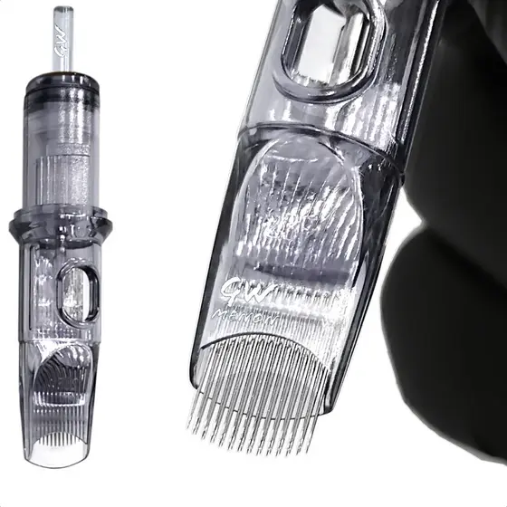 Cartucho Com Agulha Pintura Grande RM MG M1 Tattoo Tatuagem Magnum Magno Curva Curvada Reta Mag Tatu