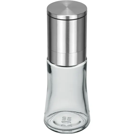 Moedor Sal / Pimenta Home&Co Tampa Inox Vidro 13x5x5cm Transparente