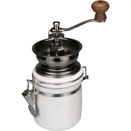 Moedor Café Home&Co Cerâmica / Metal 14x8x8cm Branco Manual
